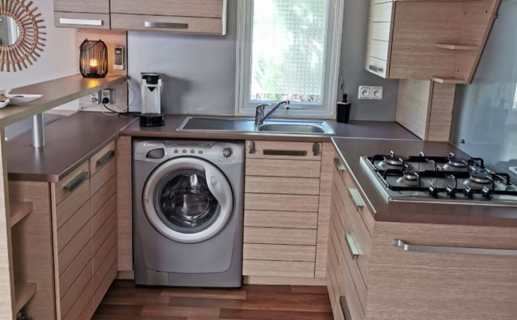 Luxe mobilhome te huur voor max. 4 personen,  3 slaapkamers,  airco en wasmachine.