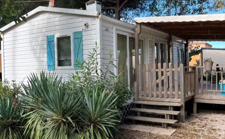 Luxe mobilhome vlakbij het heerlijk breed zandstrand voor op en top genieten van de Franse zon!