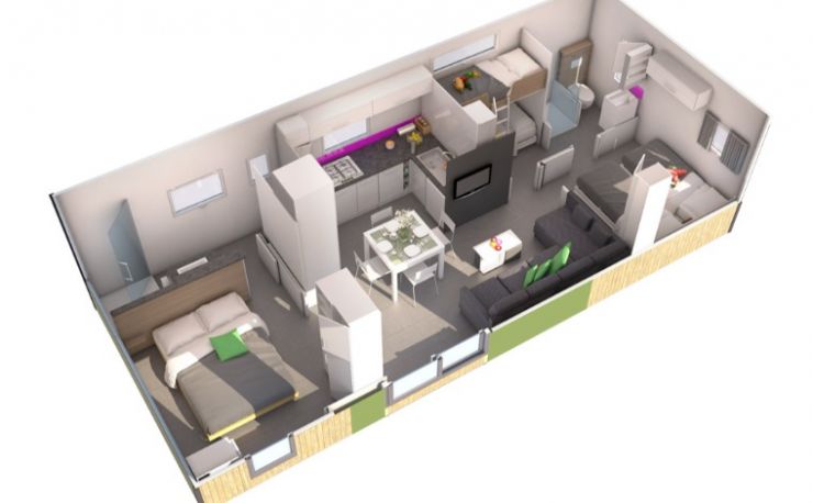 Ruim chalet in groene oase 