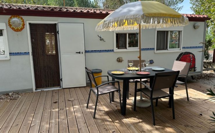 Zéér luxe stacaravan met airco. 